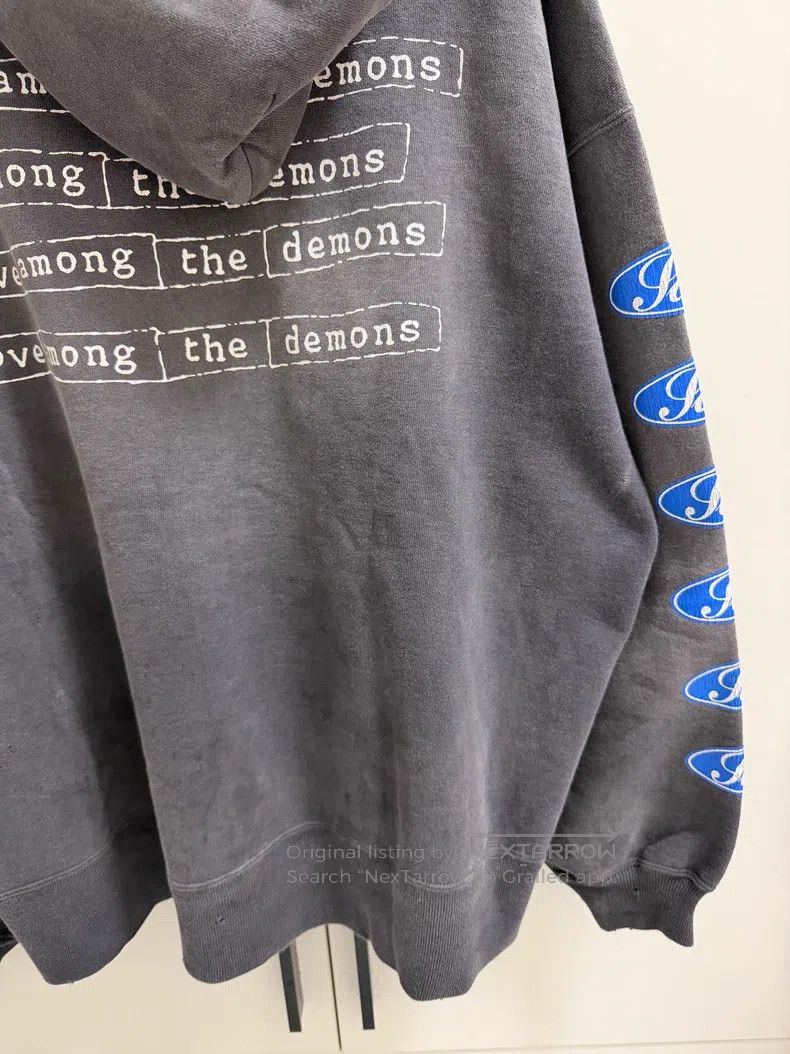 Saint Michael Saint Michael Bullet screen slogan pattern hoodie Size US XL / EU 56 / 4 - 8 Thumbnail