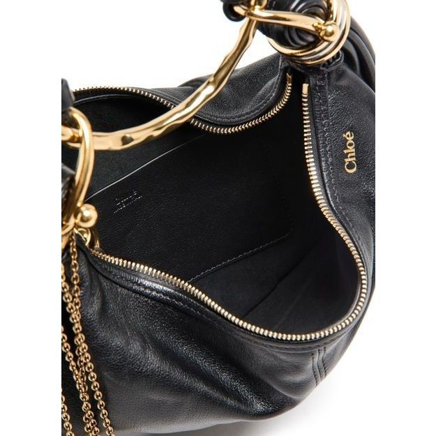 Chloe Chloe Bracelet Seashell Chain Detail Black Grained Leather B Size ONE SIZE - 3 Thumbnail
