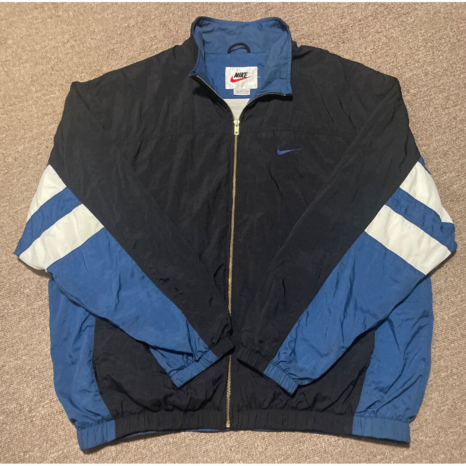 Nike Vintage 90s Men's XXL 2XL Nike Big Swoosh Full Zip Windbreak Size US XXL / EU 58 / 5 - 5 Thumbnail