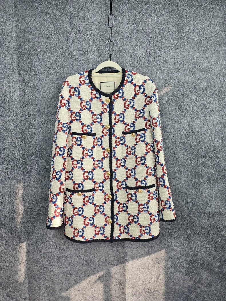 Gucci Logo Print Long Sleeve Jacket-2506 Size US XL / EU 56 / 4 - 1 Thumbnail