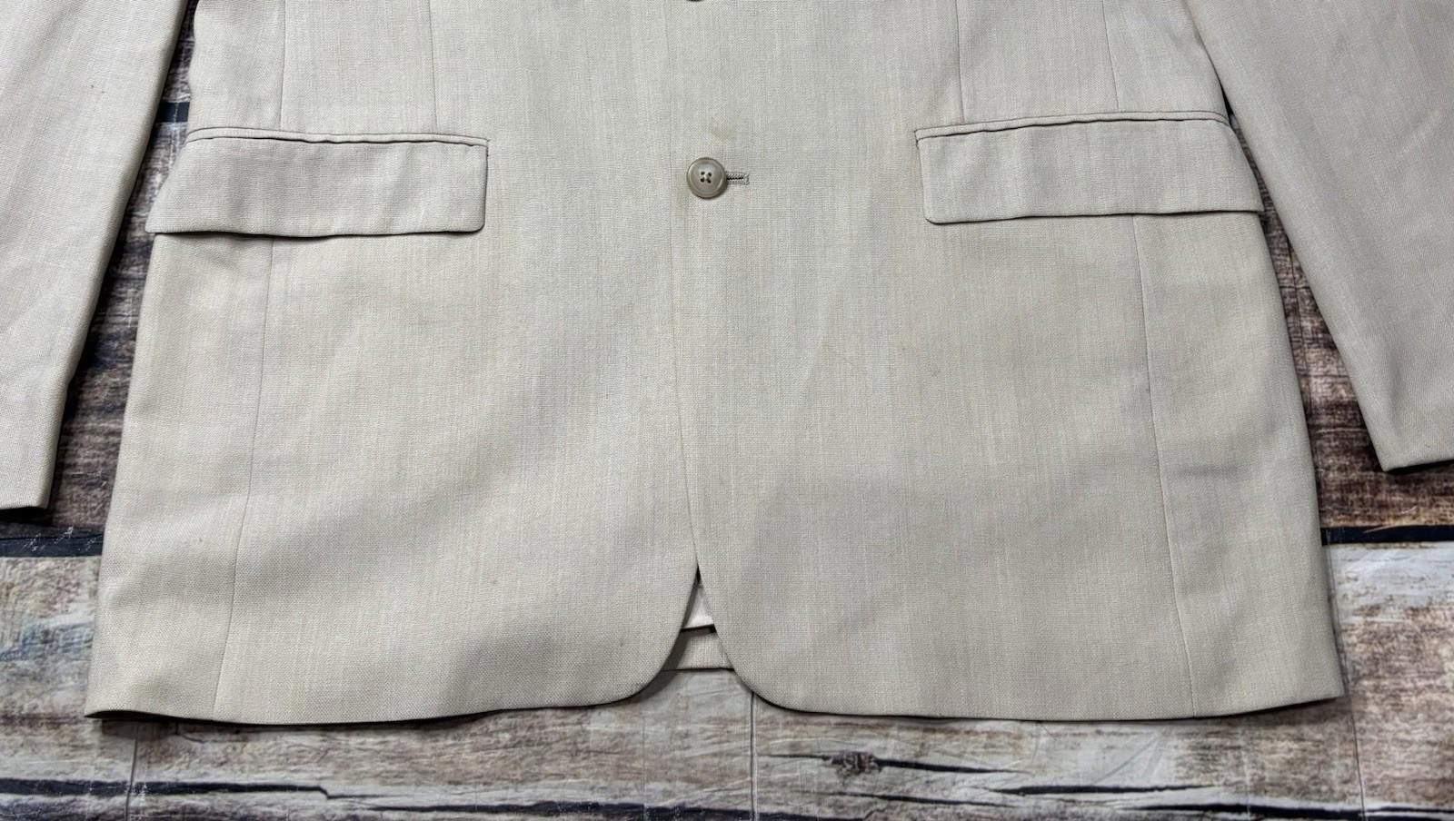 Burberry Burberry Blazer Jacket Mens 40L Beige Wool Sports Jacket Size 40L - 5 Thumbnail