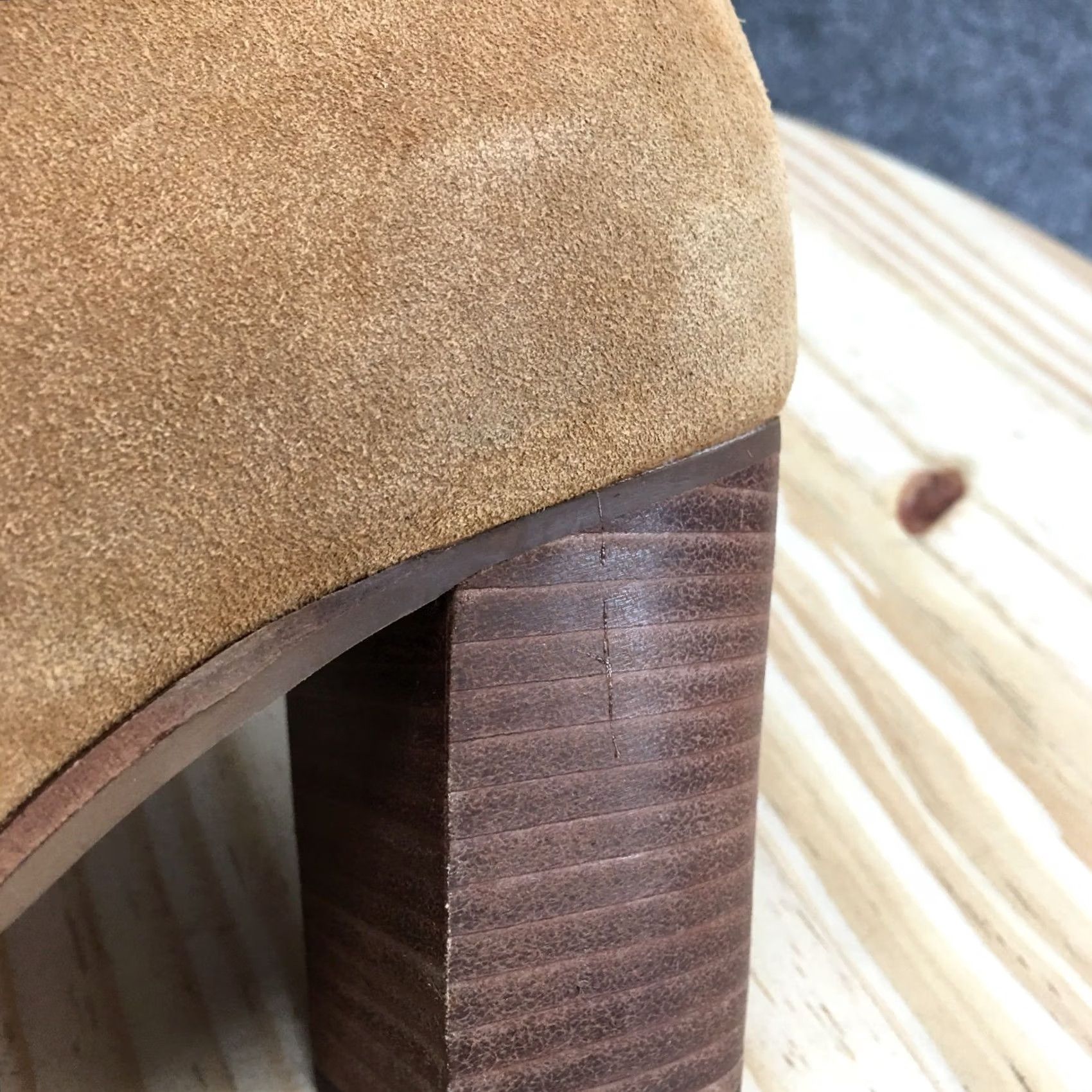 Toms TOMS Boots Womens 9.5 Chukka Tan Lace Up Casual Comfort Ankle Bootie Block Heel 3" Suede Brown Casual Womens Shoes Size L / US 10 / IT 46 - 7 Thumbnail