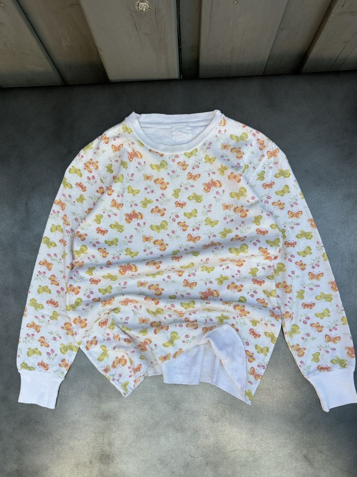 JCPenney × Sears × Vintage 1970s Butterfly Print Thermal Vintage Duofold Undershirt USA Size XS / US 0-2 / IT 36-38 - 5 Thumbnail