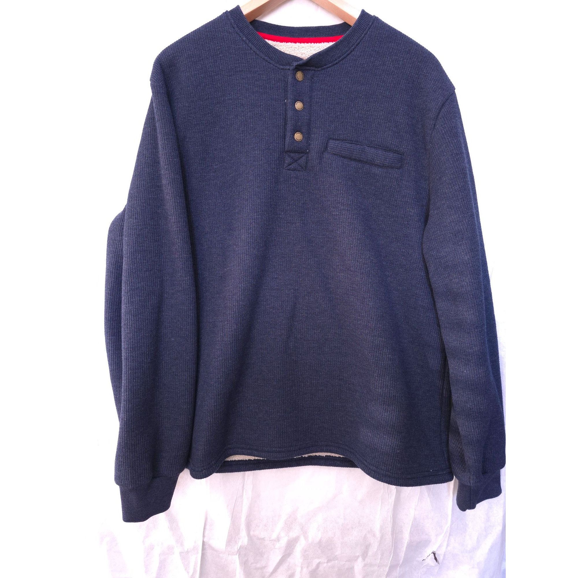 Coleman Coleman Men's Henley Fleece-Lined Pullover Dark Blue Size XL Size US XL / EU 56 / 4 - 1 Thumbnail