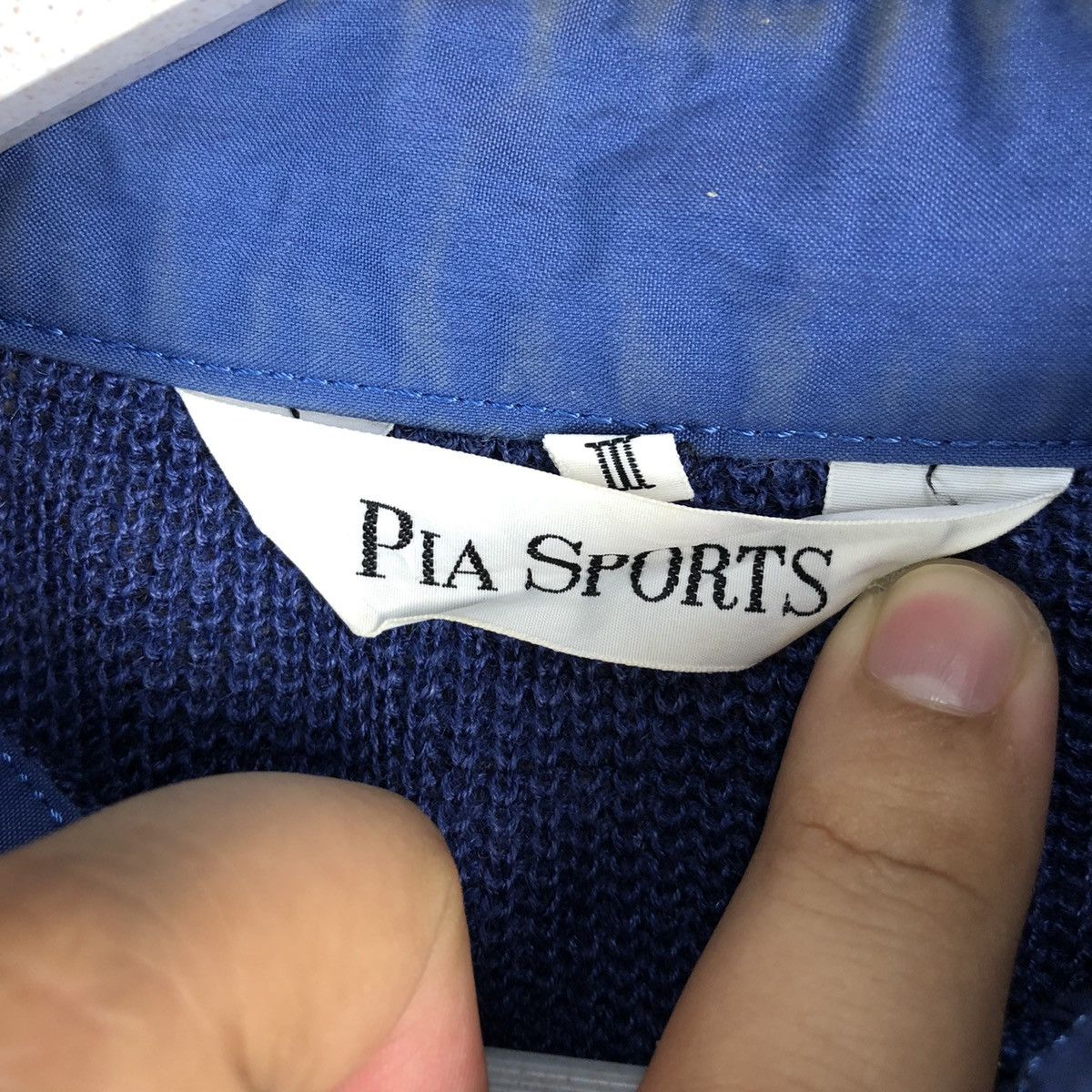 Japanese Brand Pia Sport Blue vintage knitwear Sweather #A2409 Size US L / EU 52-54 / 3 - 11 Thumbnail