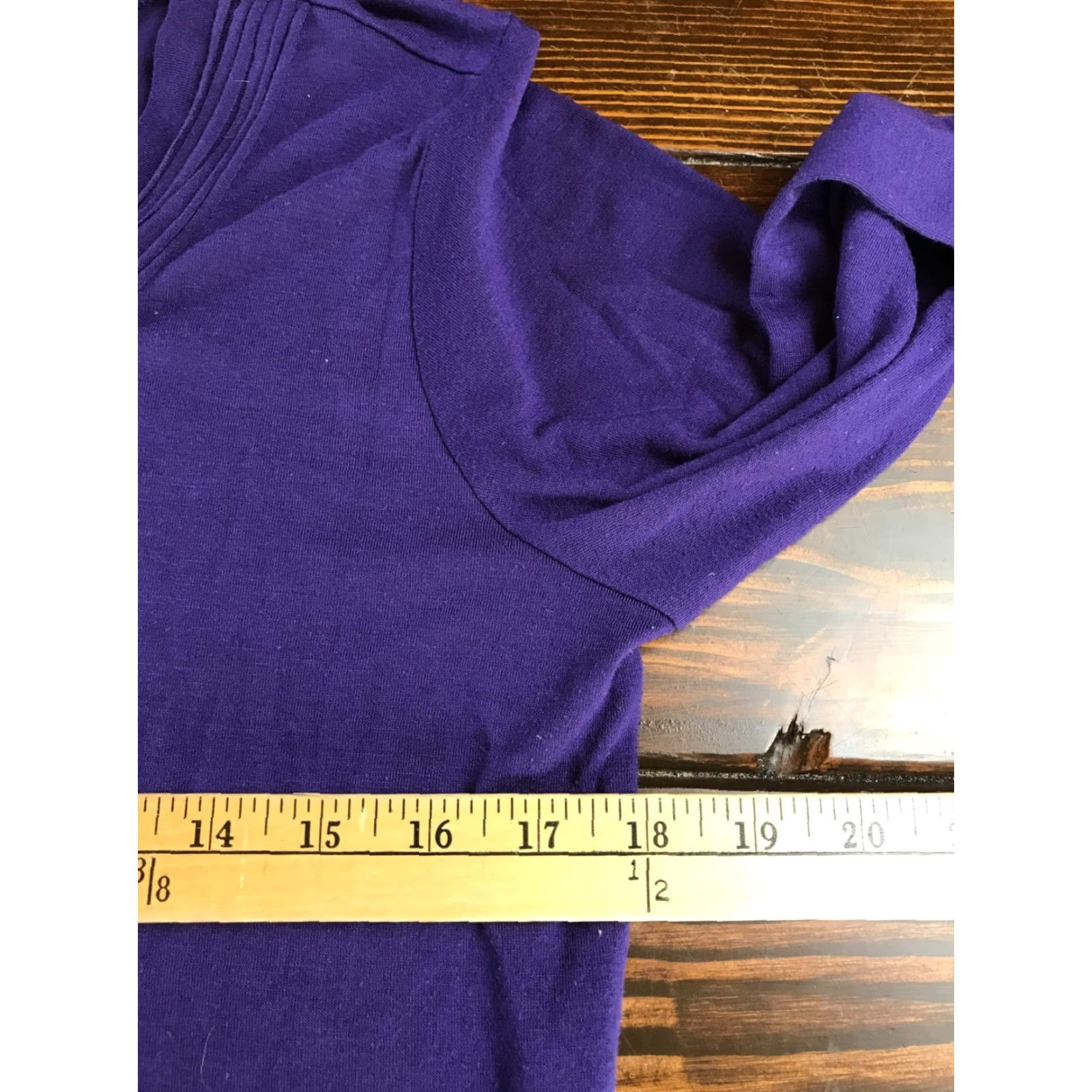 Vintage Chelsea & Theodore Shirt Women's Medium Purple Long Sleeve T-Shirt Casual Modern Regular Fit Size M / US 6-8 / IT 42-44 - 3 Thumbnail