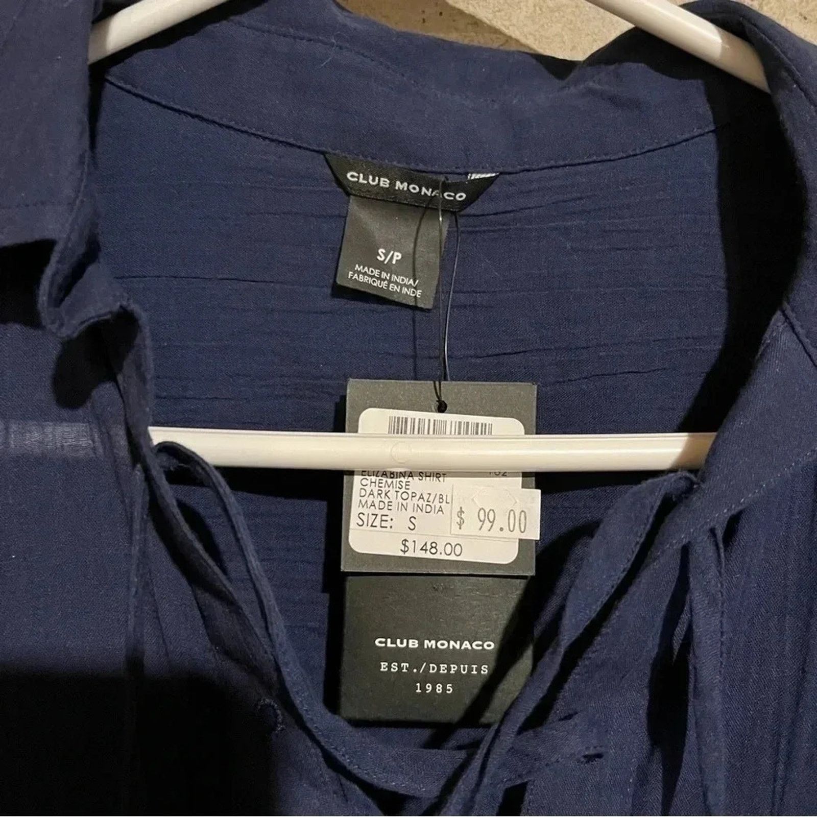 Club Monaco Club Monaco Elizabina Blue Popover Chemise Tunic S NWT Size S / US 4 / IT 40 - 4 Thumbnail