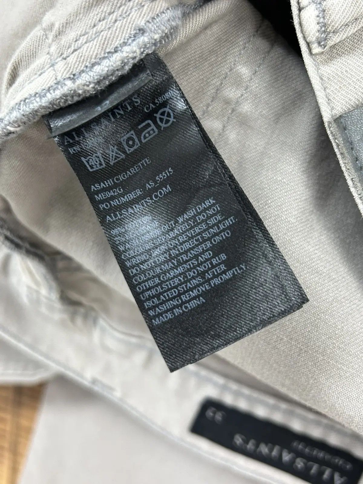 Allsaints Allsaints Cigarette Denim Grey Jeans In Size 32 Size US 32 / EU 48 - 13 Thumbnail