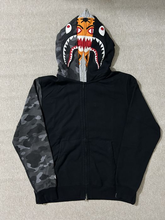 Bape tiger shark online double hoodie