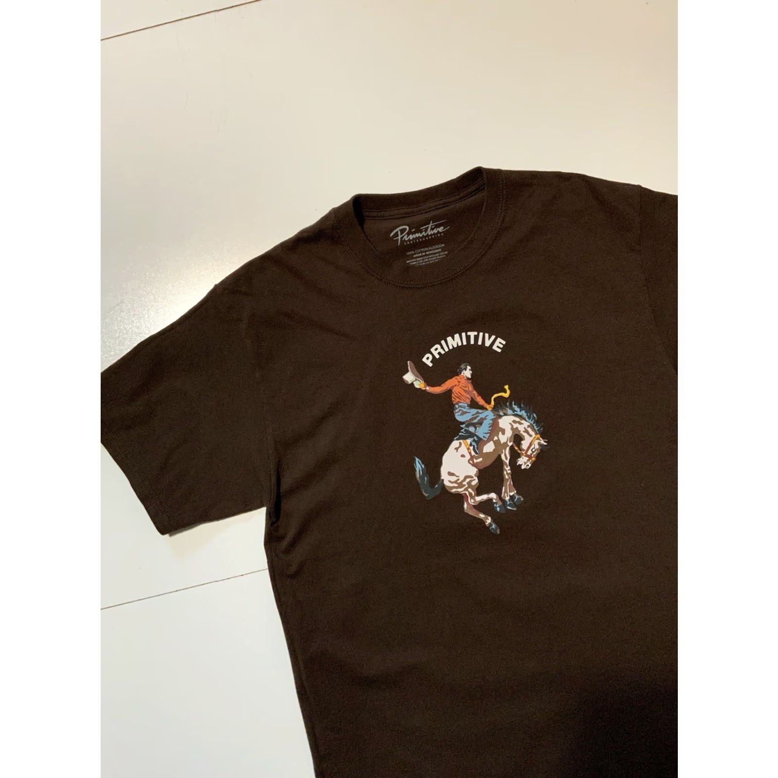 Primitive VINTAGE Primitive Worldwide Rodeo Longhorn Bull Skull Brown Graphic S/S Crew T-Shirt MD Size US M / EU 48-50 / 2 - 4 Thumbnail