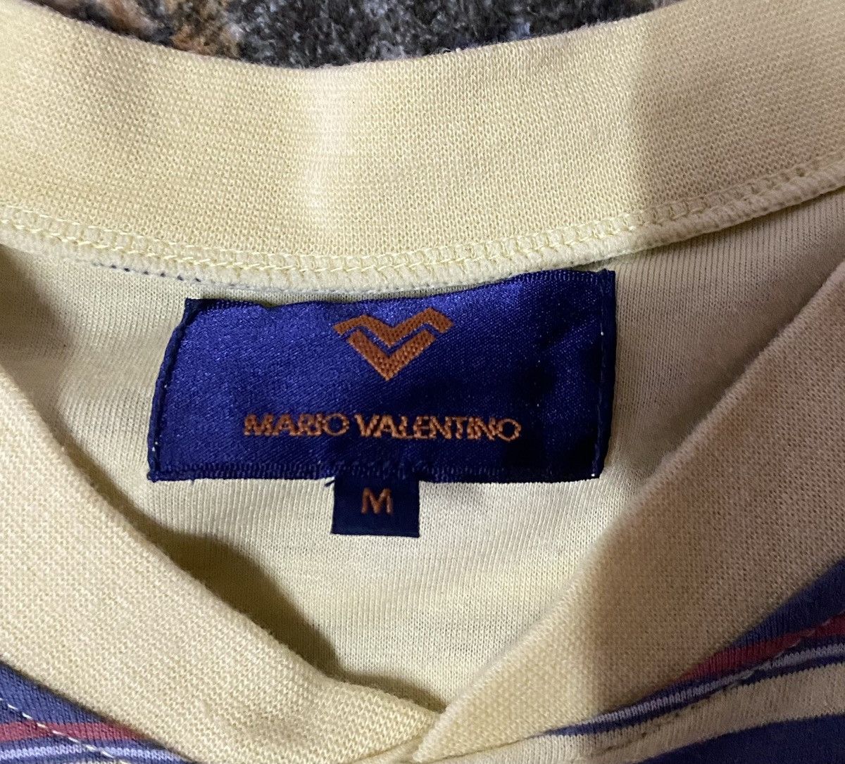 Japanese Brand × Vintage Vintage Mario Valentino Striped Long Sleeve Size US M / EU 48-50 / 2 - 4 Thumbnail