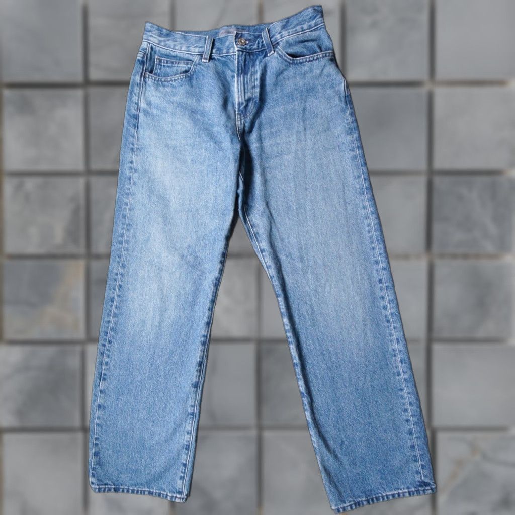 Uniqlo Uniqlo Jeans 26x31 Blue Denim JW Anderson Straight Leg 5-Pocket Design Regular Womens Size 26" / US 2 / IT 38 - 1 Thumbnail