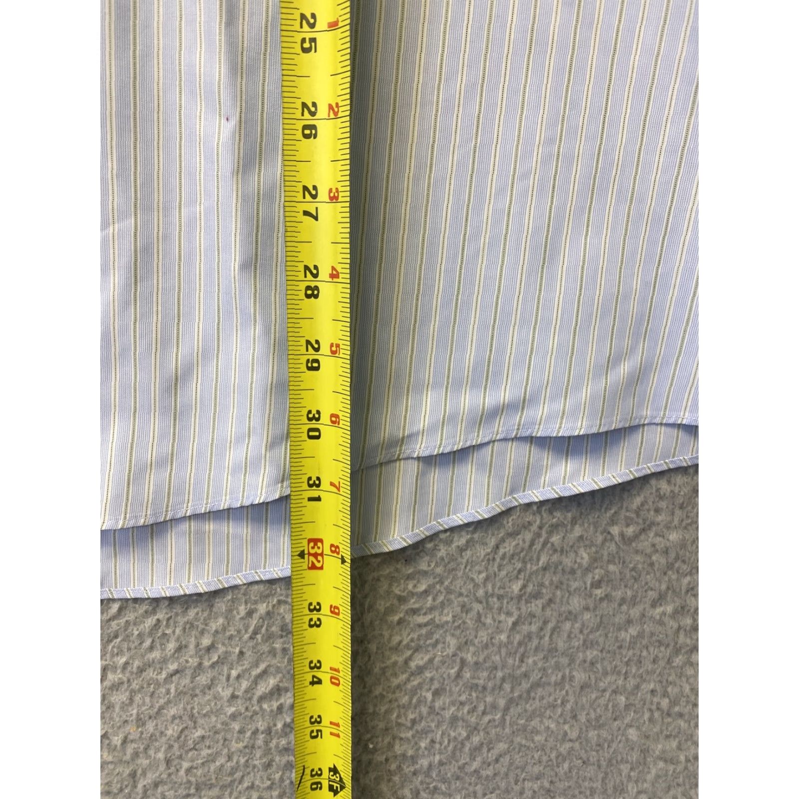 Jos. A. Bank JOS. A. BANK Blue Striped Dress Shirt 17 Regular Long Sleeve Button Down Cotton Classic Mens Size US XL / EU 56 / 4 - 7 Thumbnail