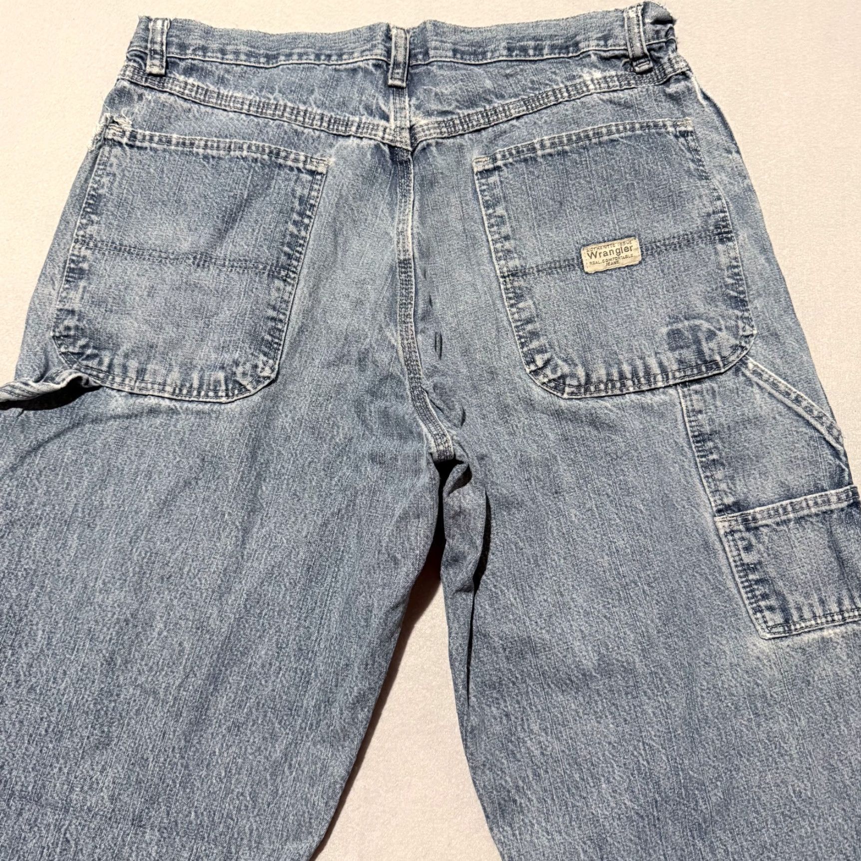 Wrangler Wrangler Jeans Men 32x32 Denim Medium Wash Carpenter Zip Fly Straight Size US 32 / EU 48 - 3 Thumbnail