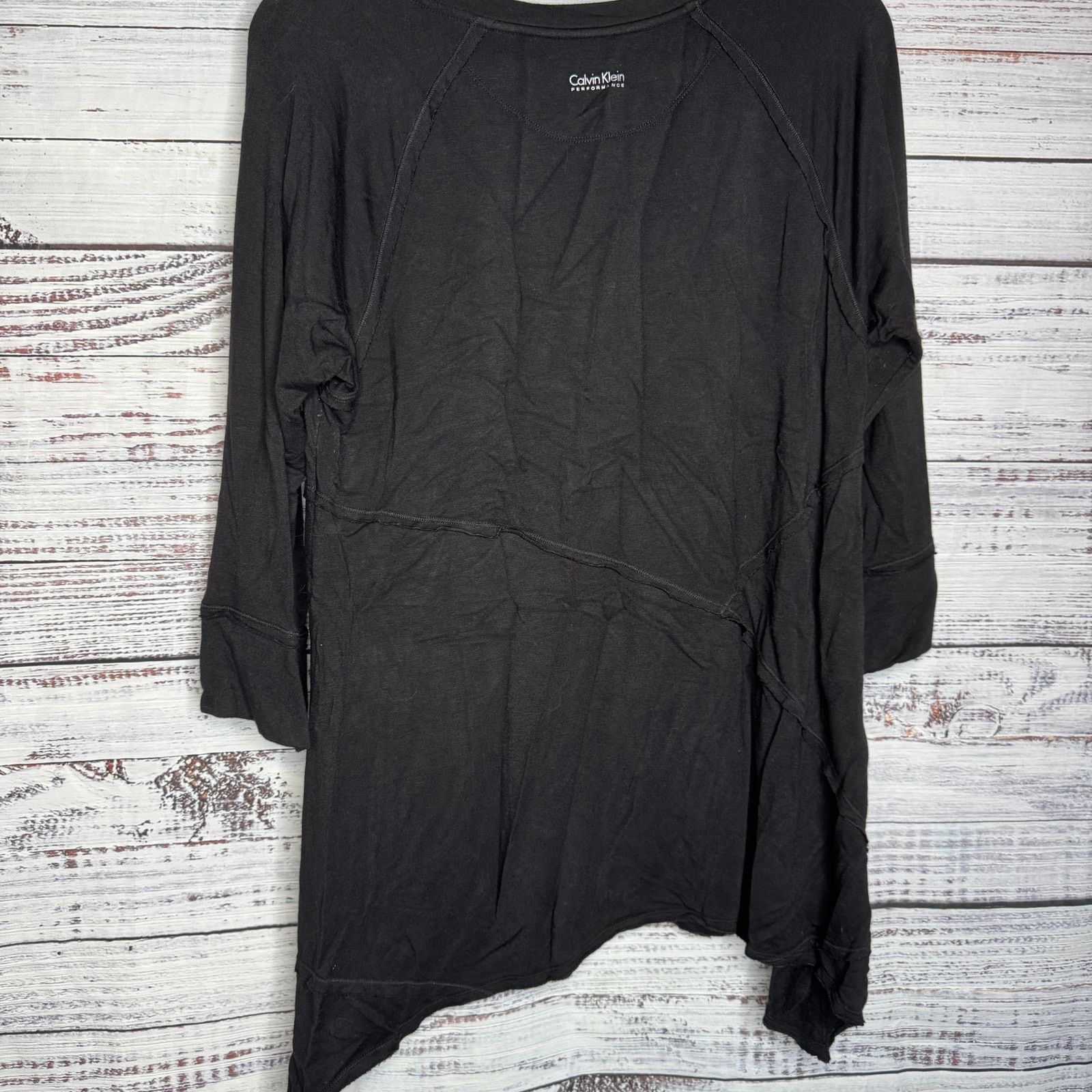 Calvin Klein Calvin Klein Black Sharkbite Tunic Top Long Sleeve XL Size XL / US 12-14 / IT 48-50 - 3 Thumbnail