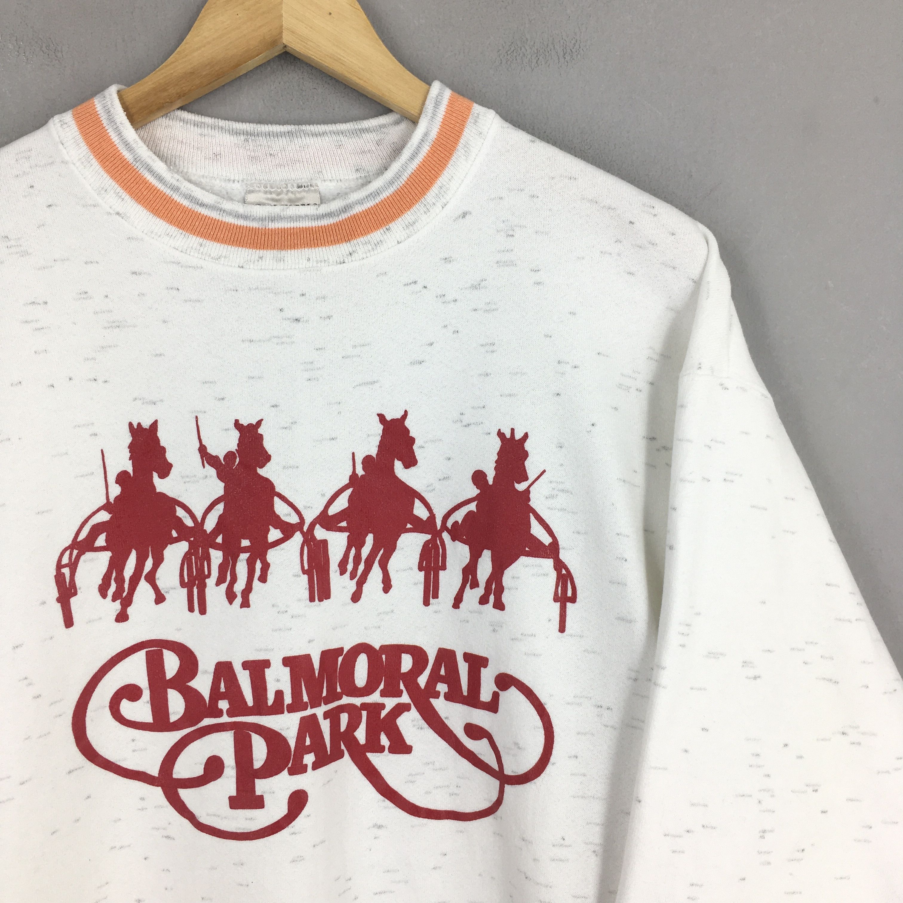 Vintage Balmoral Park Horses Animal Illinois Gray Sweatshirt Large Size US L / EU 52-54 / 3 - 2 Thumbnail