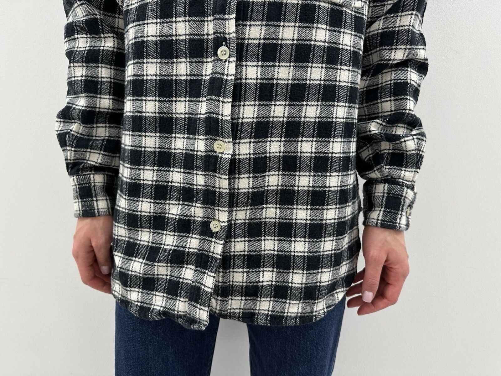 Moschino Vintage 90s Moschino Jeans Flanel Shirt Checked Womens Size M / US 6-8 / IT 42-44 - 9 Thumbnail