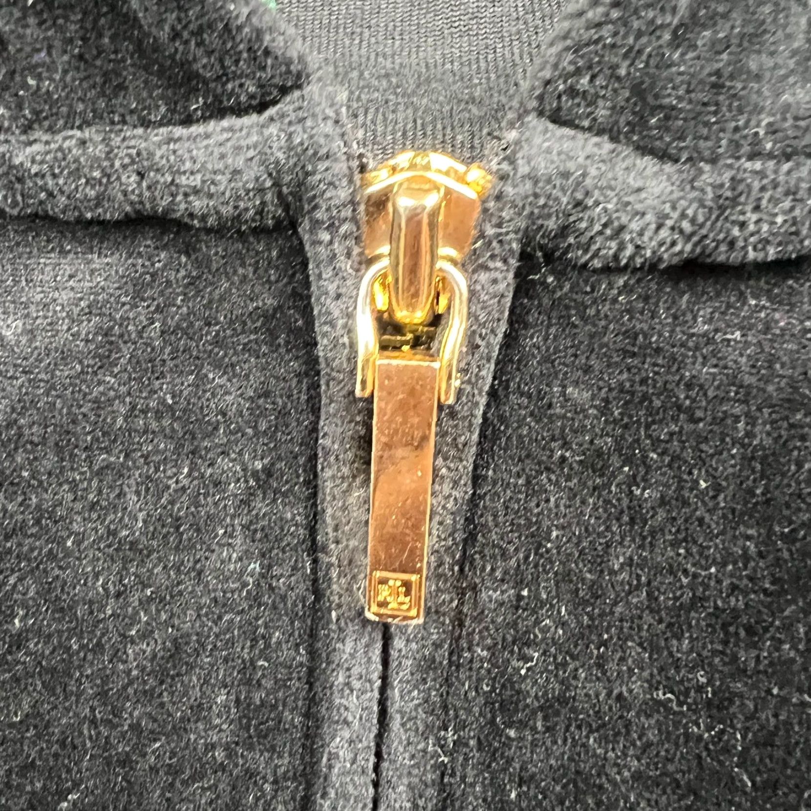 Ralph Lauren VINTAGE Lauren Ralph Lauren Velour Full Zip Hoodie Women's Large Black Y2K Size L / US 10 / IT 46 - 3 Thumbnail