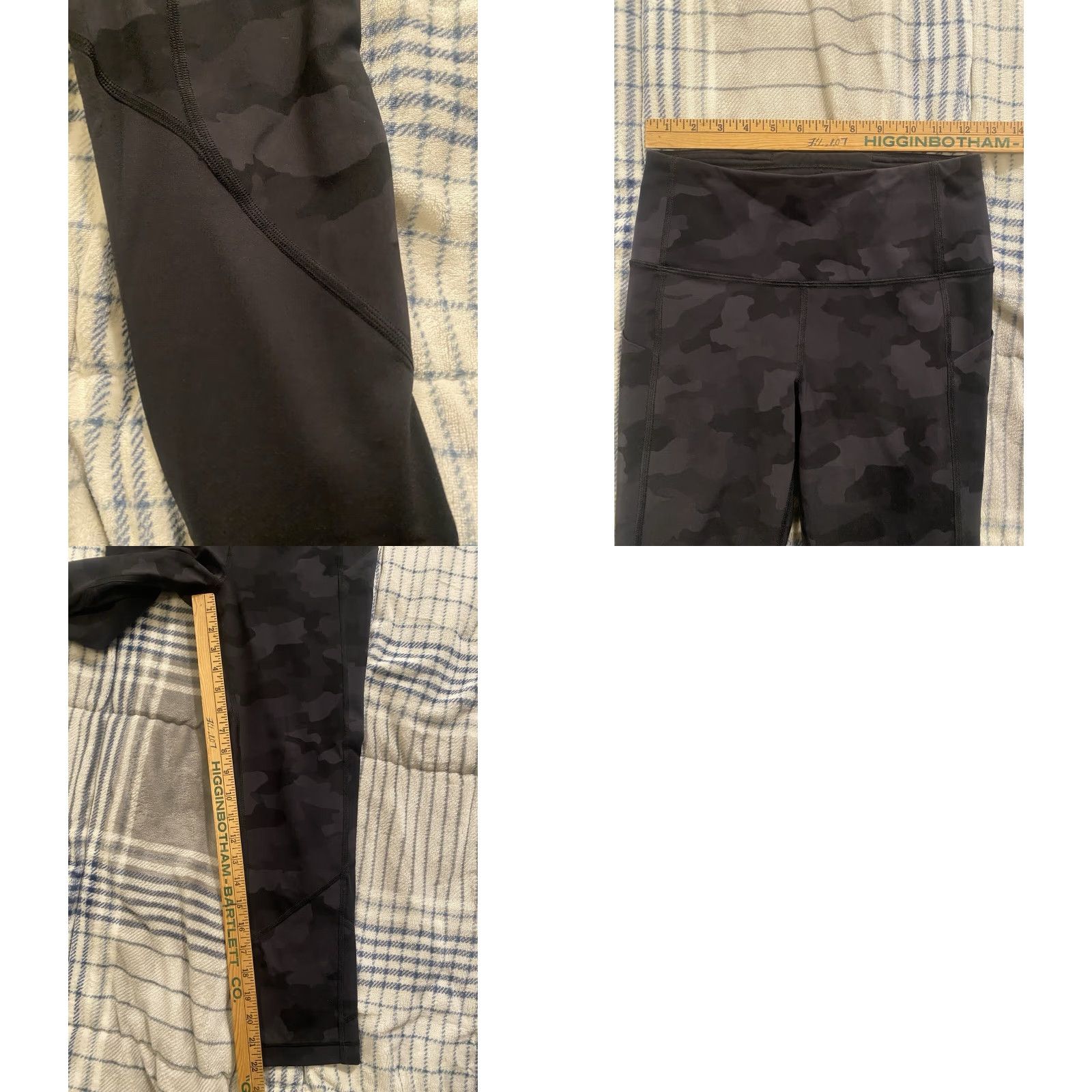 Lululemon Lululemon Pace Rival High Rise Crop Leggings 22" Camo Black Womens Size 4 Pants Size 27" / US 4 / IT 40 - 8 Thumbnail