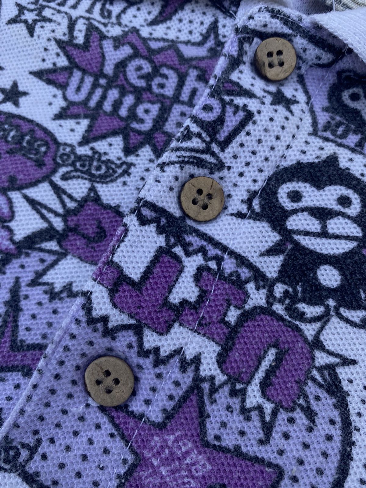 Japanese Brand RARE 💥 UITTG BABY Polo Shirt Full Print Logo size L Size US L / EU 52-54 / 3 - 8 Thumbnail