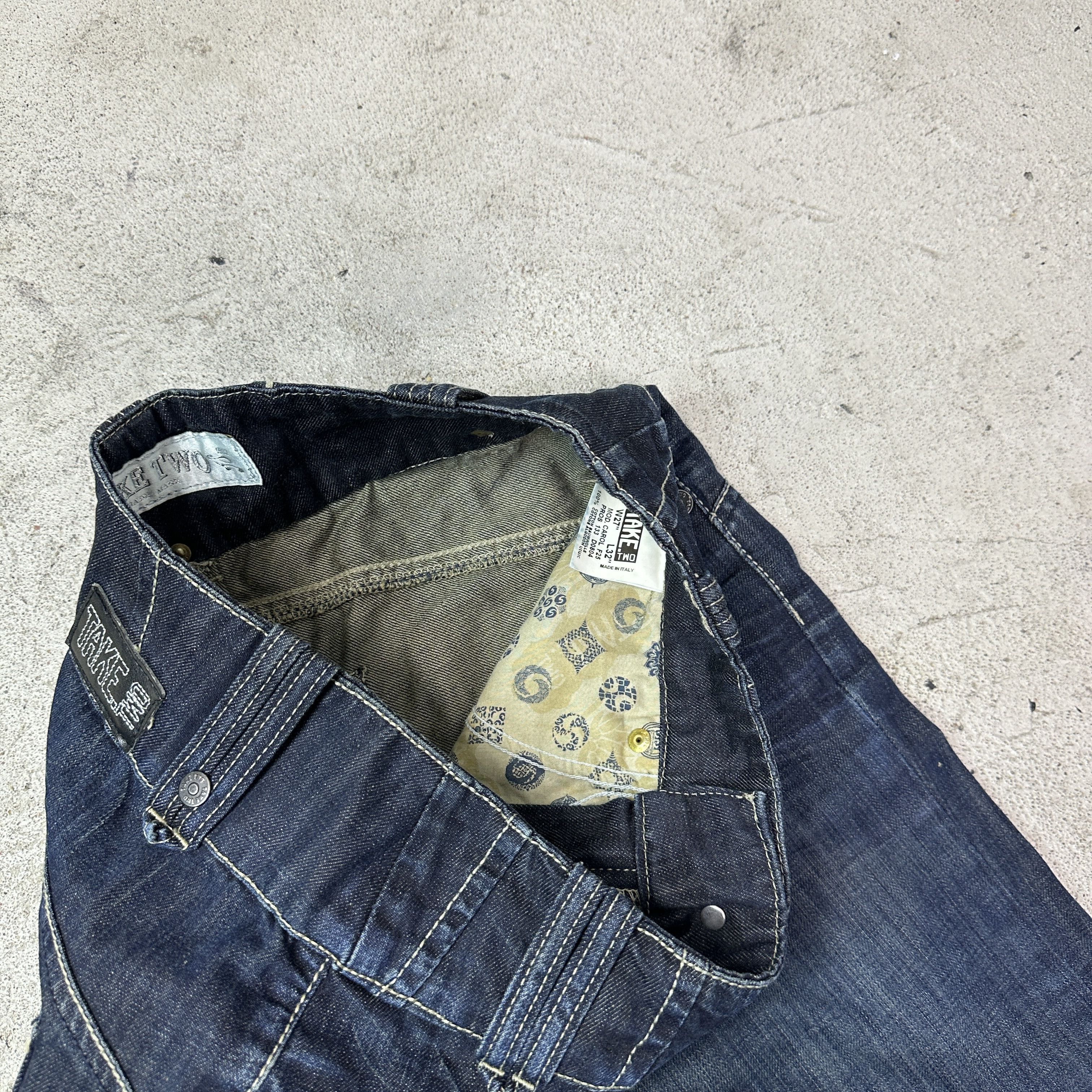 Vintage Vintage Denim Take Two Flared Low Waist Jeans Y2K Size 27" / US 4 / IT 40 - 6 Thumbnail