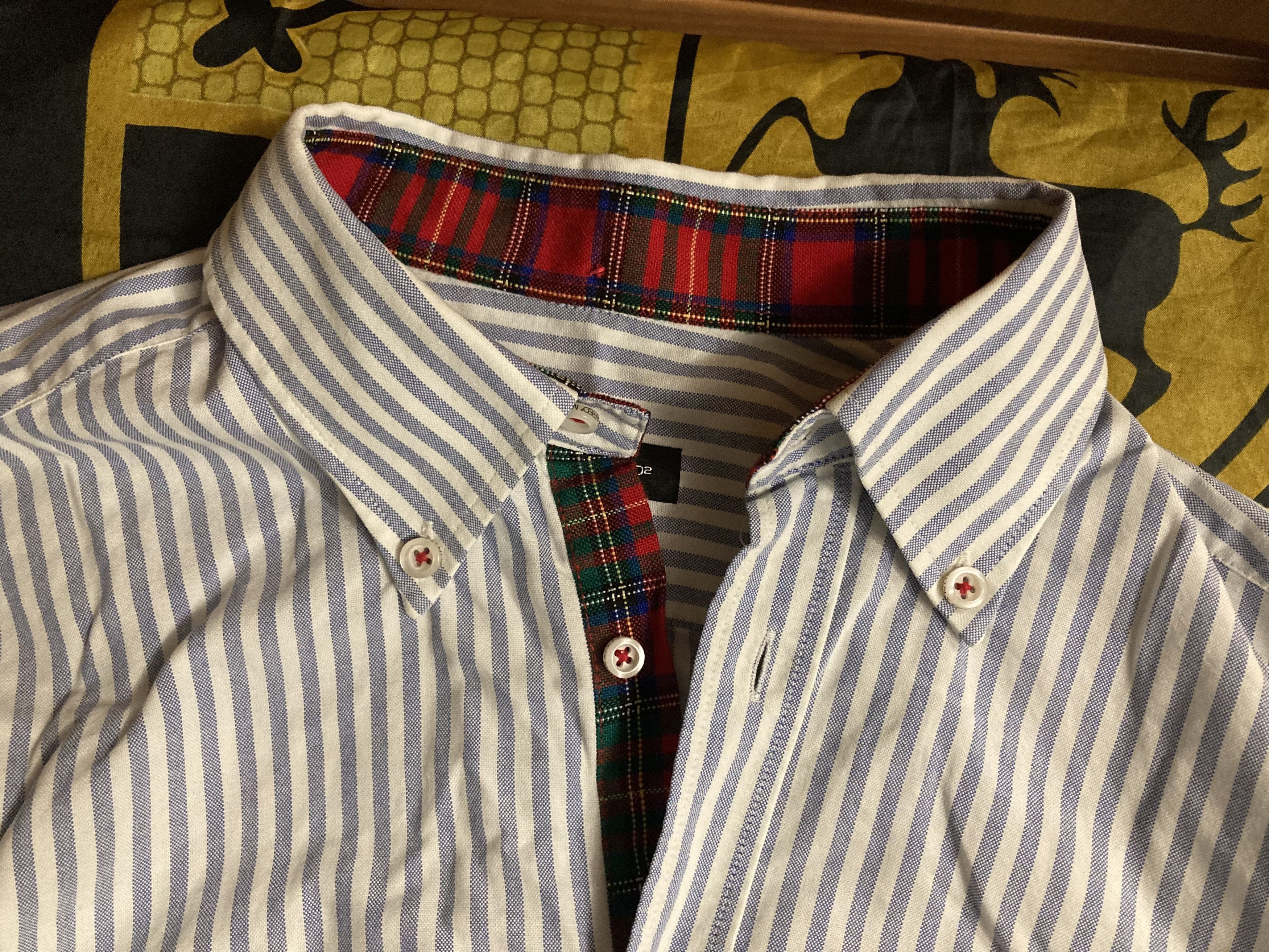 Dsquared2 Dsquared2 White/Blue Striped Shirt Size US L / EU 52-54 / 3 - 4 Thumbnail