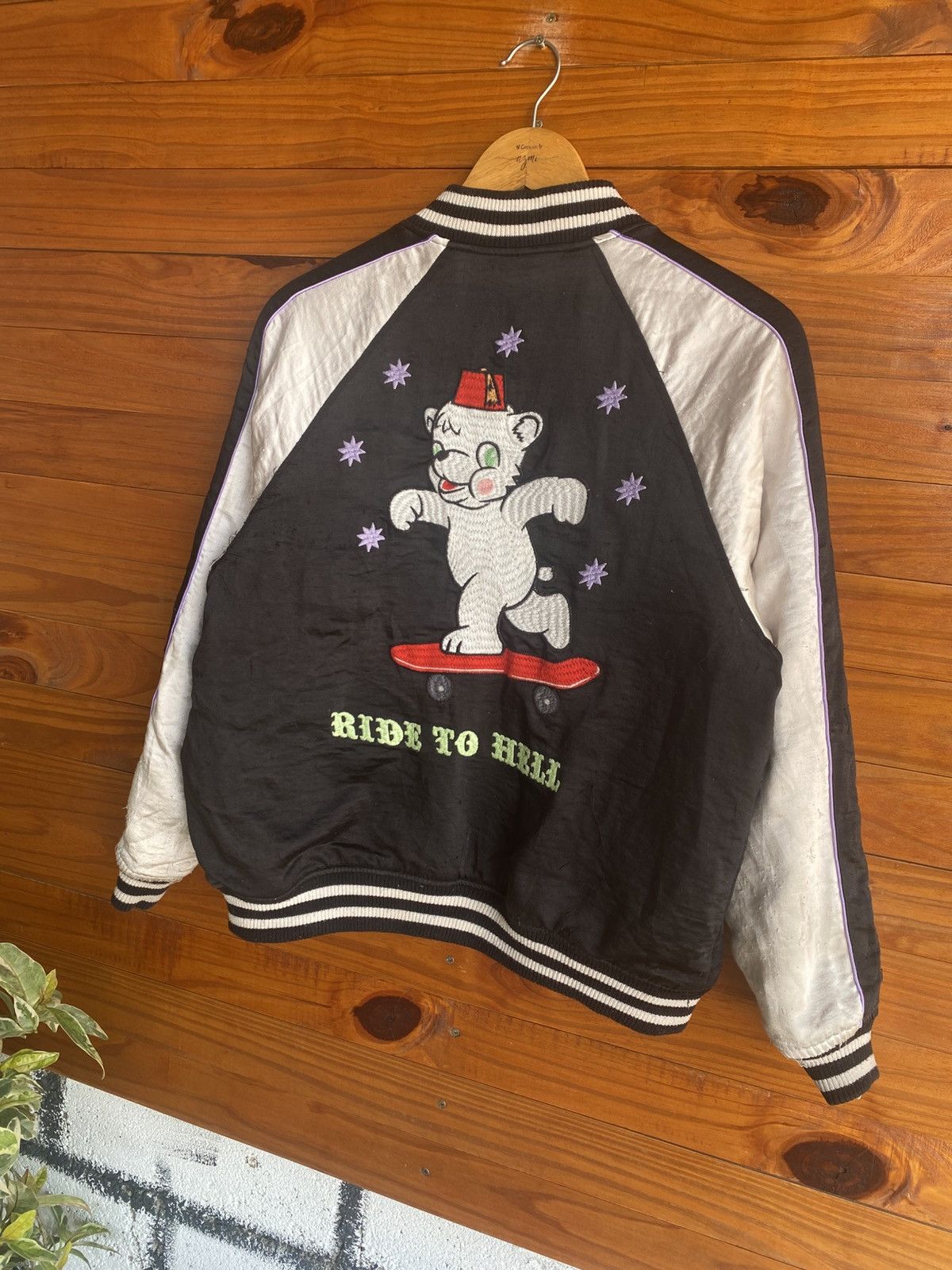 Japanese Brand Rodeo Crowns Embroidered Sukajan Jacket Black & White Size US M / EU 48-50 / 2 - 11 Thumbnail
