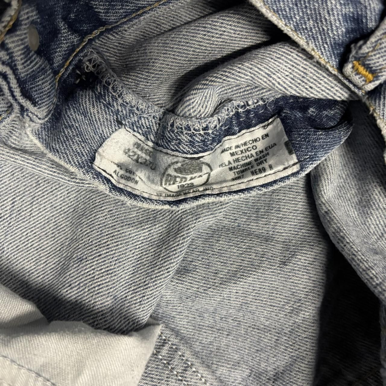 Japanese Brand × Vintage Crazy Vintage Y2K/2000s Baggy Faded Light Wash Skater Style Carpenter Denim Jeans! Size US 40 / EU 56 - 8 Thumbnail