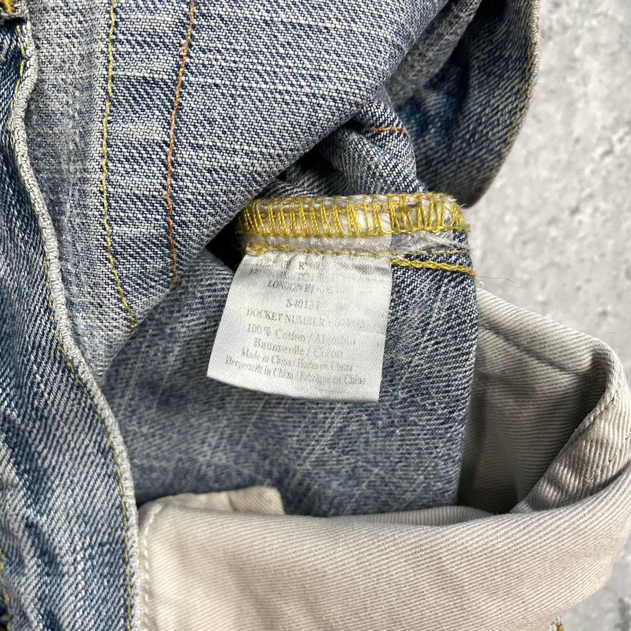 The Duffer of St.George Duffer Selvedge Distressed & Stained Faded Chinch Back Jeans Size US 32 / EU 48 - 20 Thumbnail
