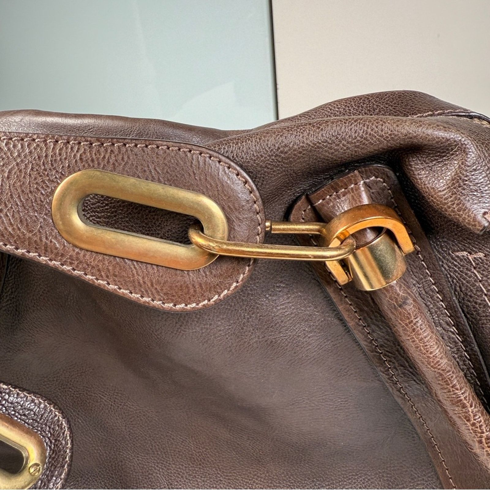 Chloe Chloé Paraty Brown Leather Tote Size ONE SIZE - 7 Thumbnail