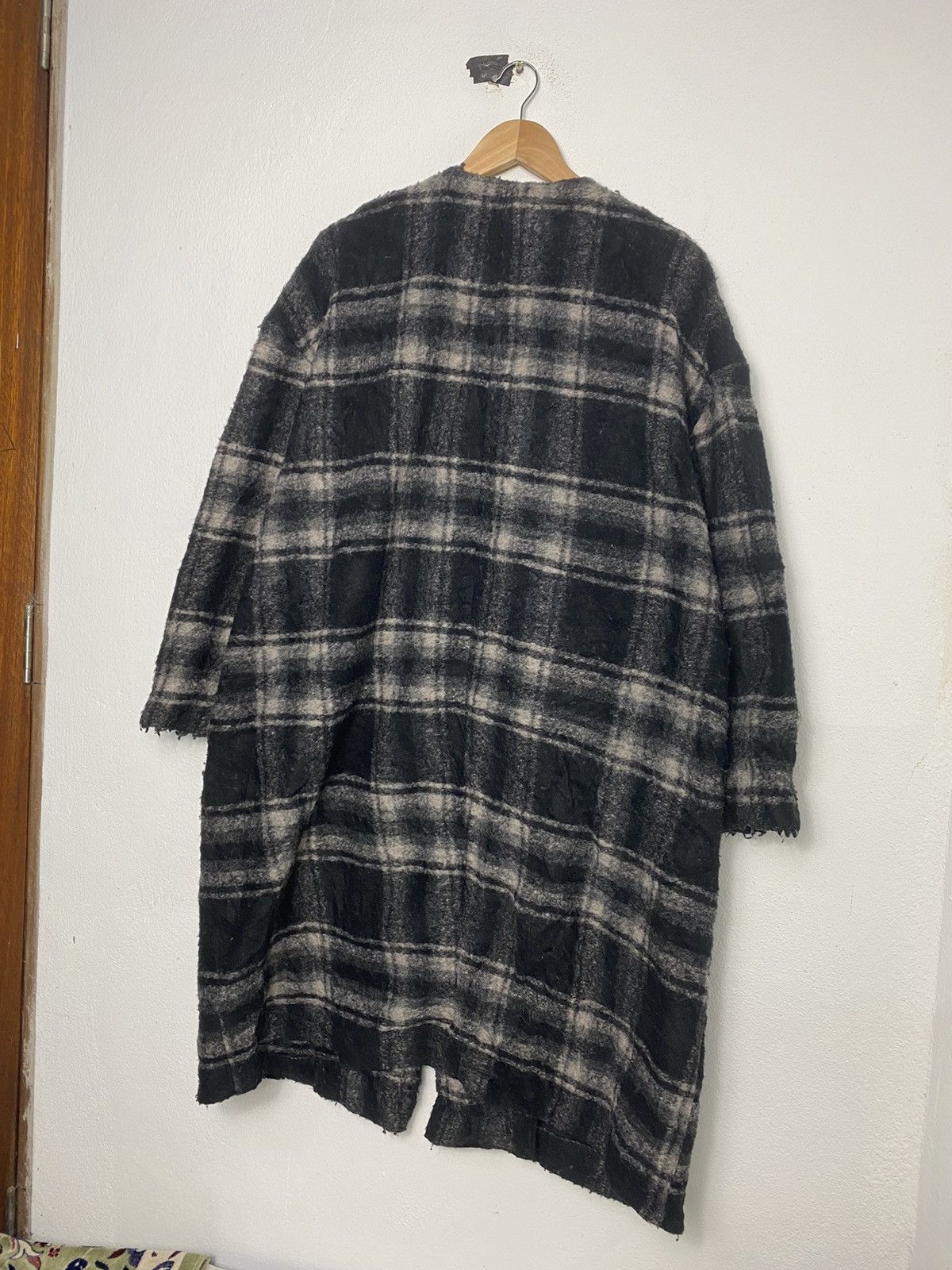 Yohji Yamamoto 💥Last Drop💥Yohji Yamamoto By INÈDclaro Wool Plaid Cardigan Size US L / EU 52-54 / 3 - 6 Thumbnail