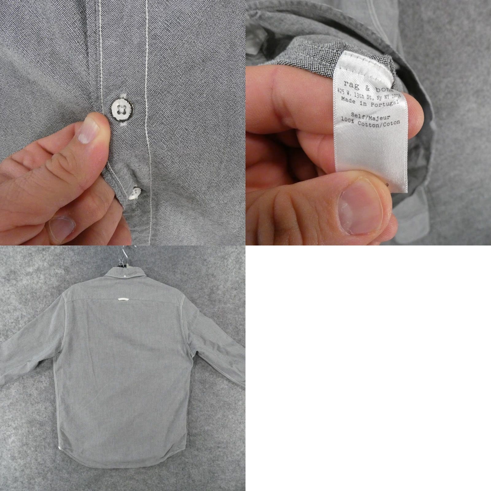 Rag & Bone Rag & Bone New York Shirt Mens Medium Long Sleeve Button Up Gray Size US M / EU 48-50 / 2 - 9 Thumbnail