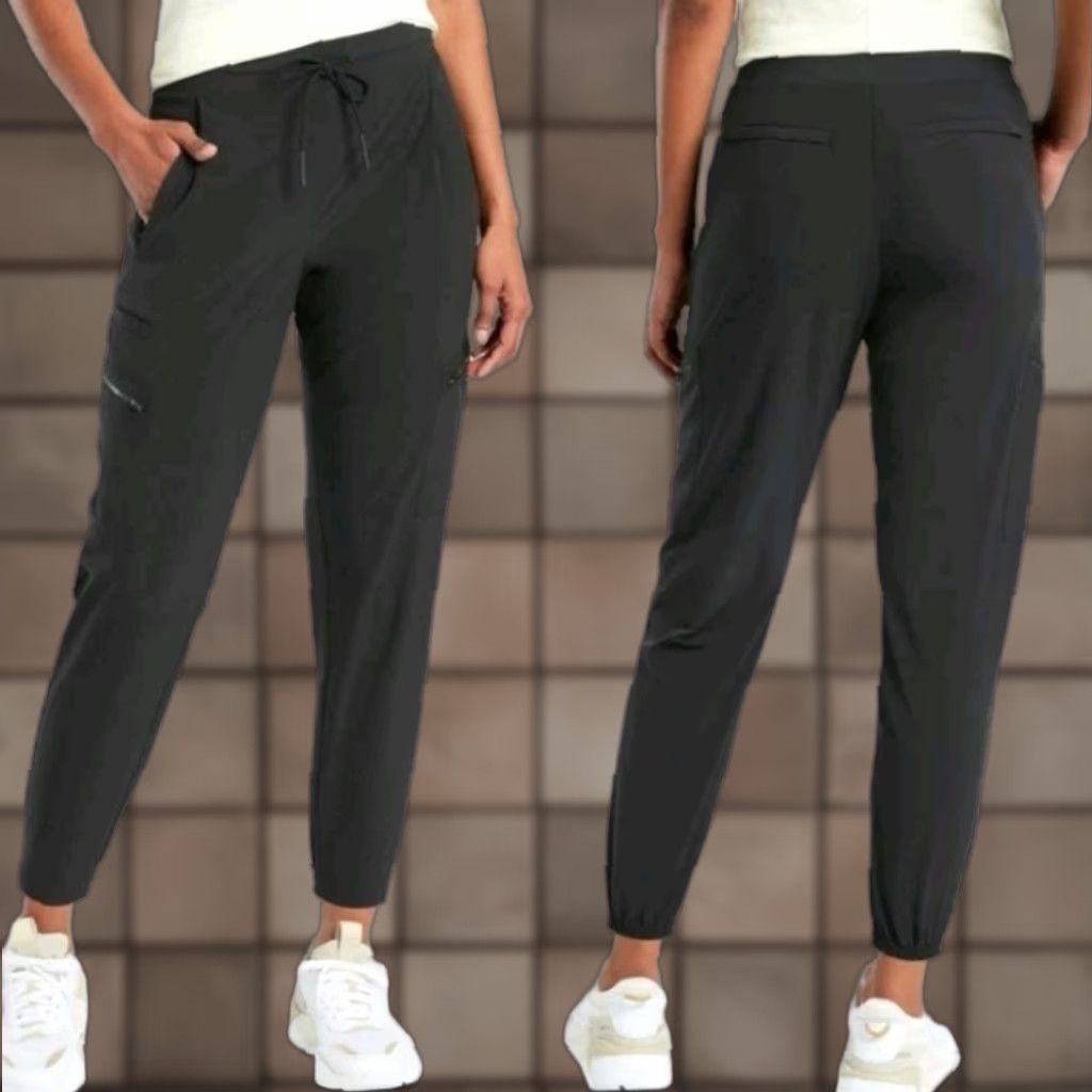 Athleta Athleta Womens 18 Black Venture Jogger Pant #566665 Size 40" / US 18 - 1 Thumbnail