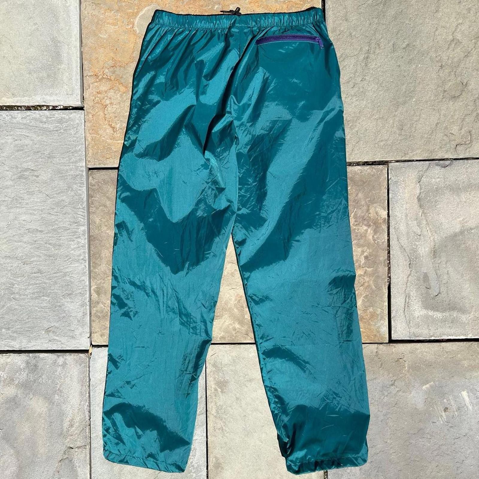 Other Y2K Turquoise + Purple Trim Gorpcore Rain Pants Size US 34 / EU 50 - 7 Thumbnail
