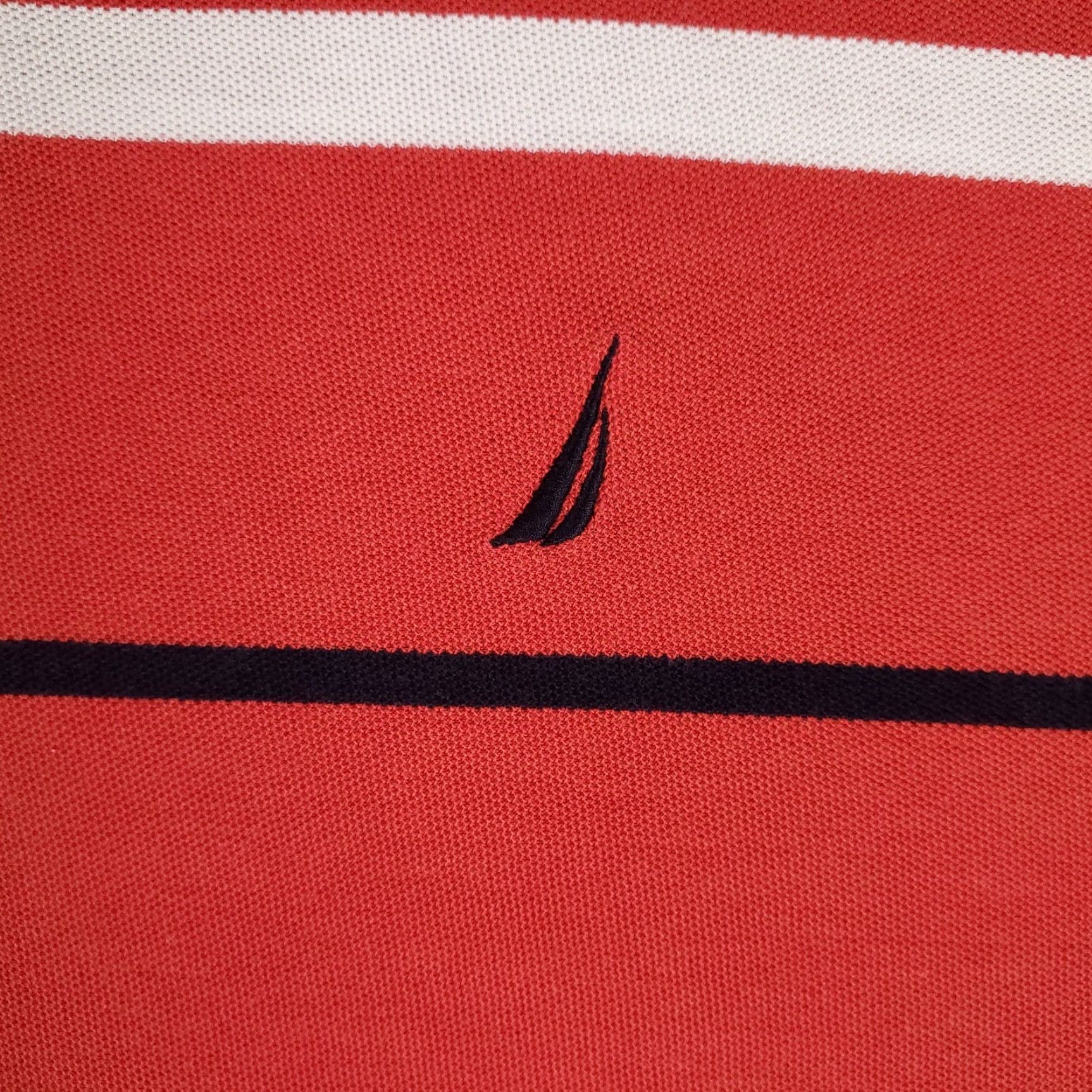 Nautica VINTAGE Nautica Polo Shirt Mens XL Red Striped Casual Short Sleeve Adult Polo Logo Classic Preppy Mens XL Red Knit Shirt Size US XL / EU 56 / 4 - 3 Thumbnail