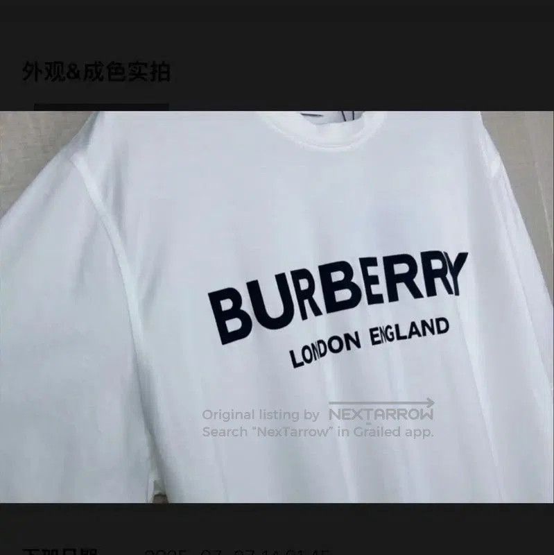 Burberry Burberry Men's White Cotton T-Shirt. Size US XS / EU 42 / 0 - 2 Thumbnail