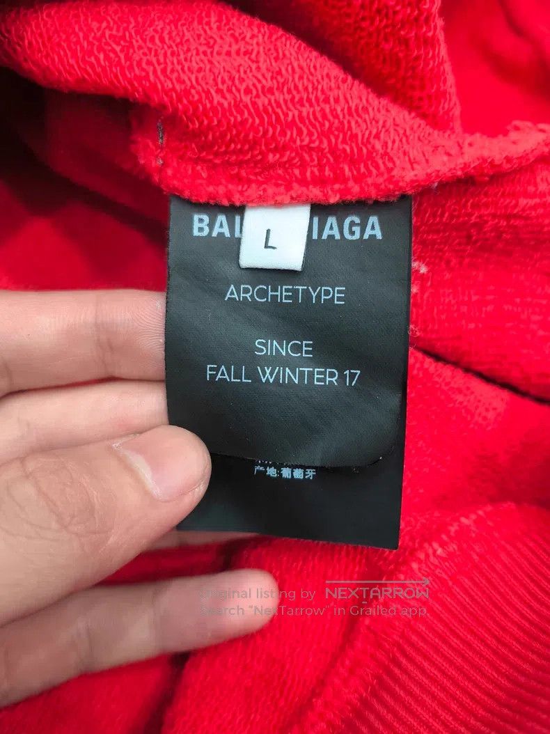 Balenciaga Balenciaga Cola Wave Pattern Hooded Long Sleeve Sweatshirt Size US L / EU 52-54 / 3 - 6 Thumbnail