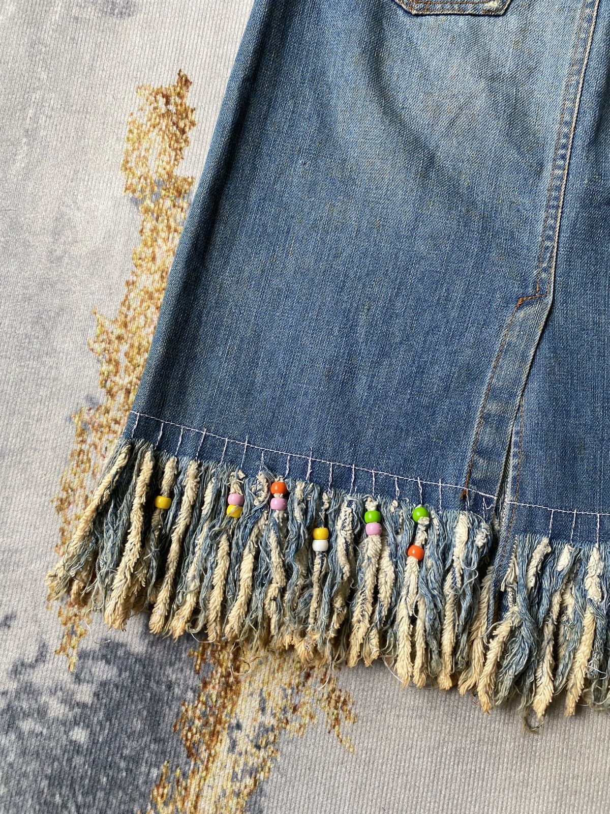 Dolce & Gabbana Vintage 90’s Dolce & Gabbana Distressed Midi Skirt Size 25" / US 0 / IT 36 - 14 Thumbnail