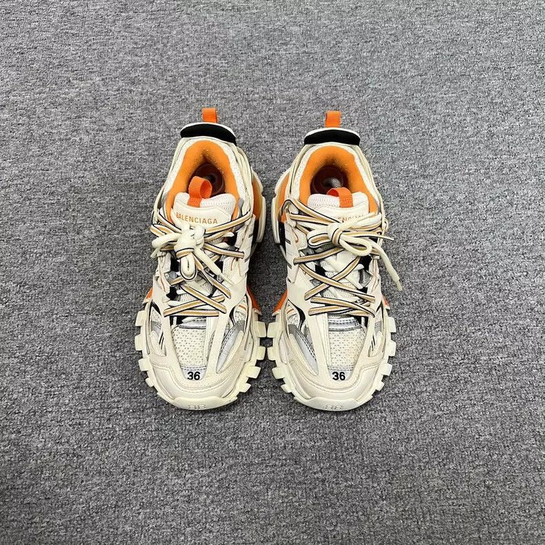 Balenciaga Balenciaga Track Sneakers in White and Orange-2505 Size US 5 / IT 35 - 3 Thumbnail