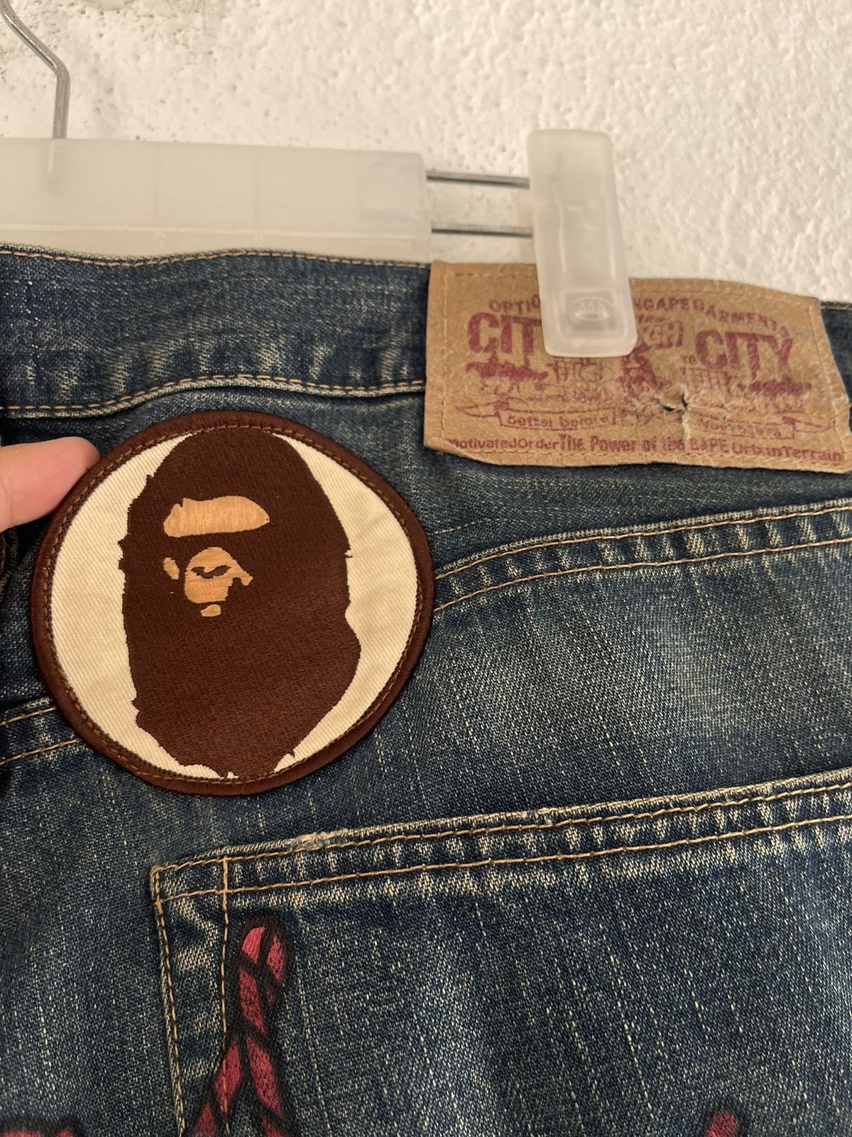 Bape OG Bape Bathing Ape ASNKA Patches Jeans Size 38 Size US 38 / EU 54 - 11 Thumbnail