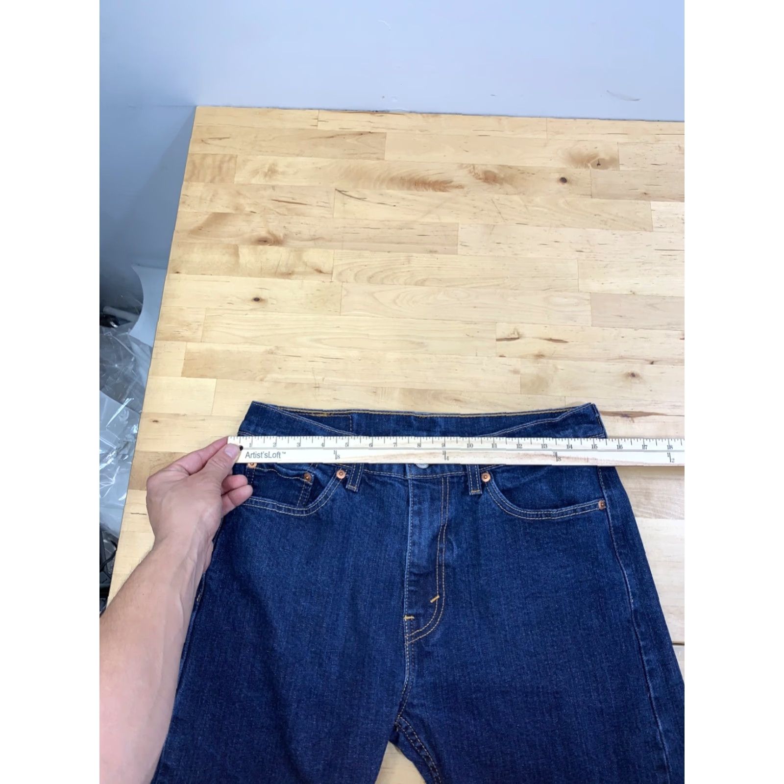 Levi's Levi's 505 Jeans Mens 30x30 Denim Straight Leg Blue Dark Indigo 5-Pocket Regular Fit Vintage No Size US 30 / EU 46 - 6 Thumbnail