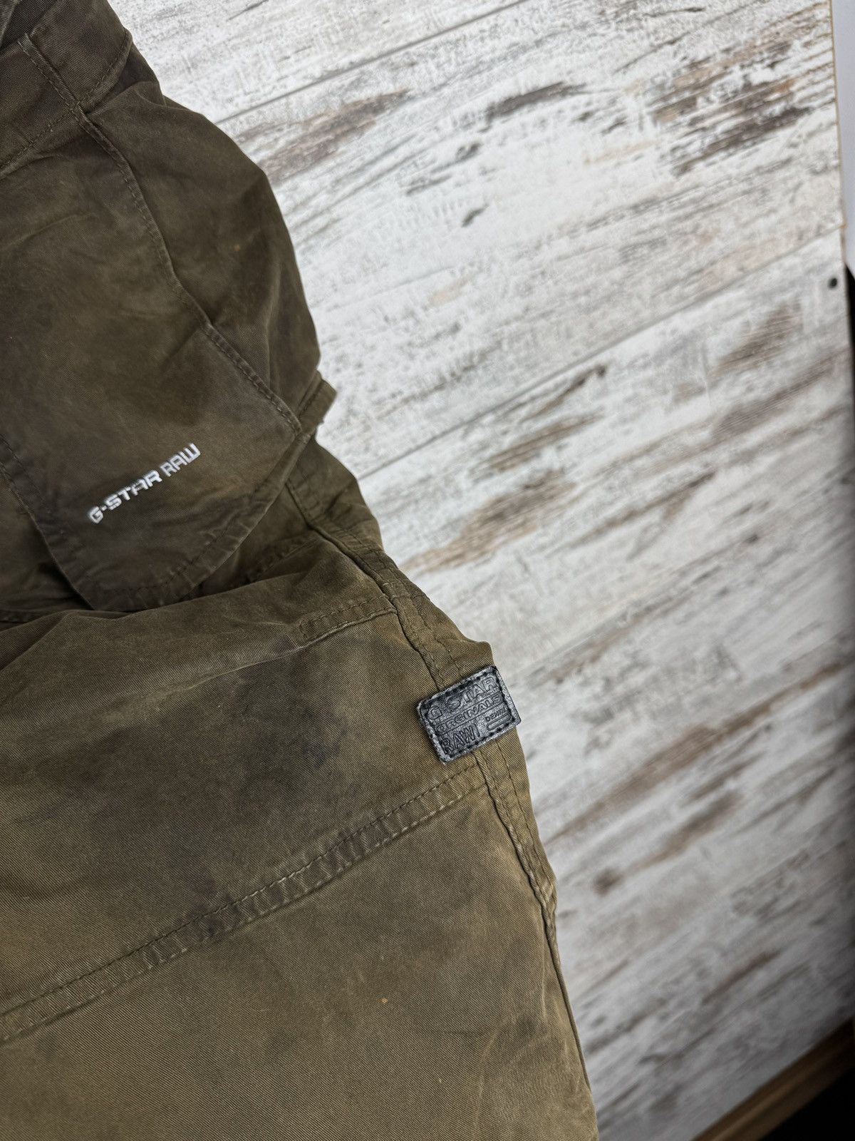 G-Star Mens Vintage G Star Raw RACKAM STRAIGHT CUFFED cargo pants Size US 32 / EU 48 - 8 Thumbnail