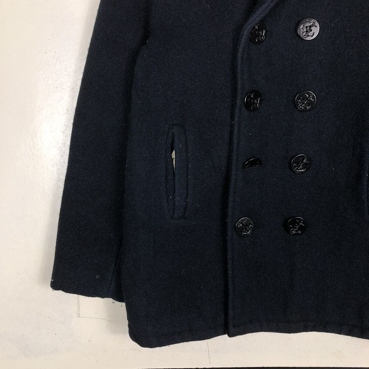 Schott 📌VINTAGE WOOL BIKER JACKET DOUBLE COLLAR SCHOTT USA Size US S / EU 44-46 / 1 - 5 Thumbnail