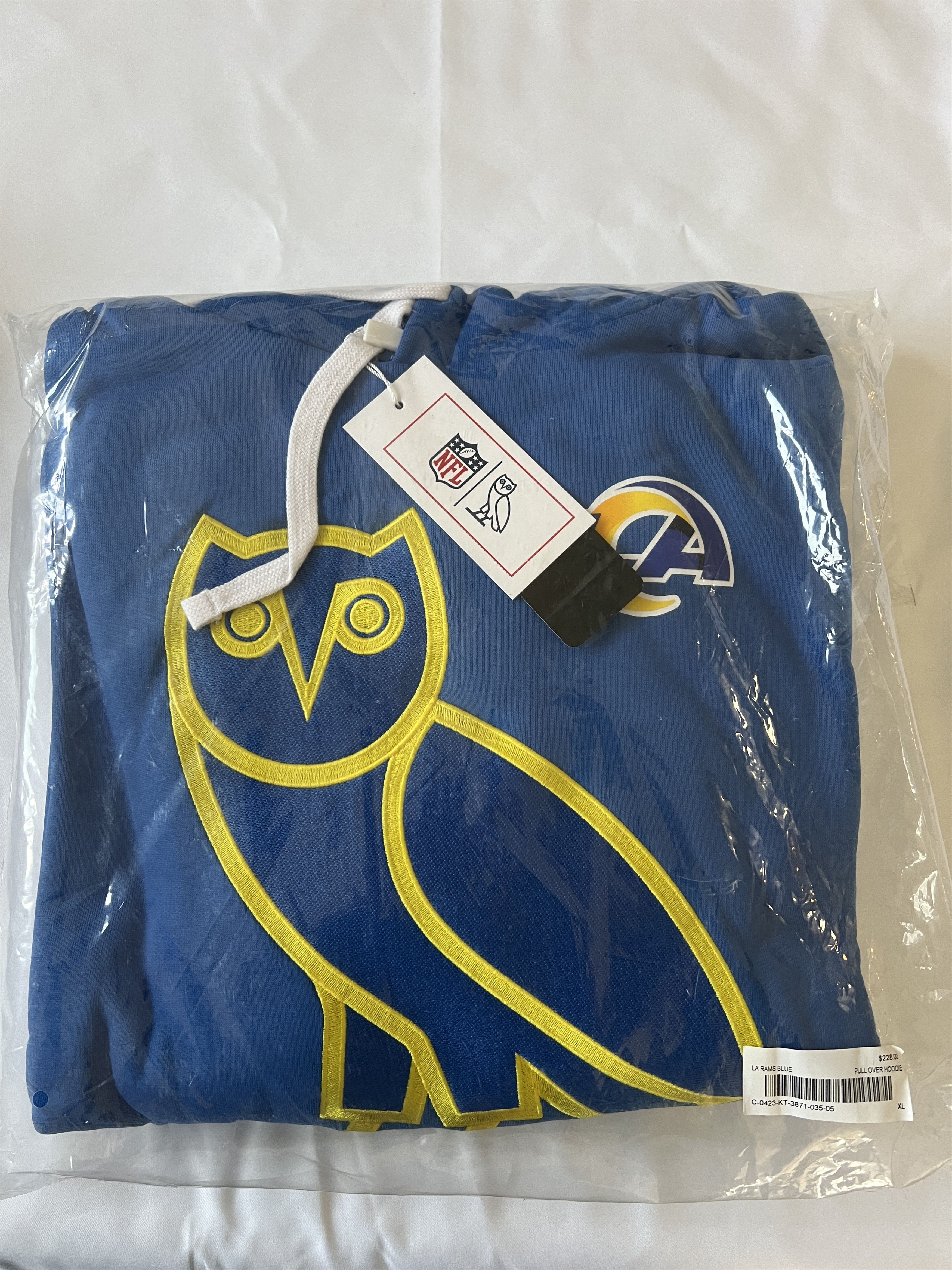 Drake *RARE* OVO x NFL Los Angeles Rams OG Owl Hoodie Size US XL / EU 56 / 4 - 2 Thumbnail