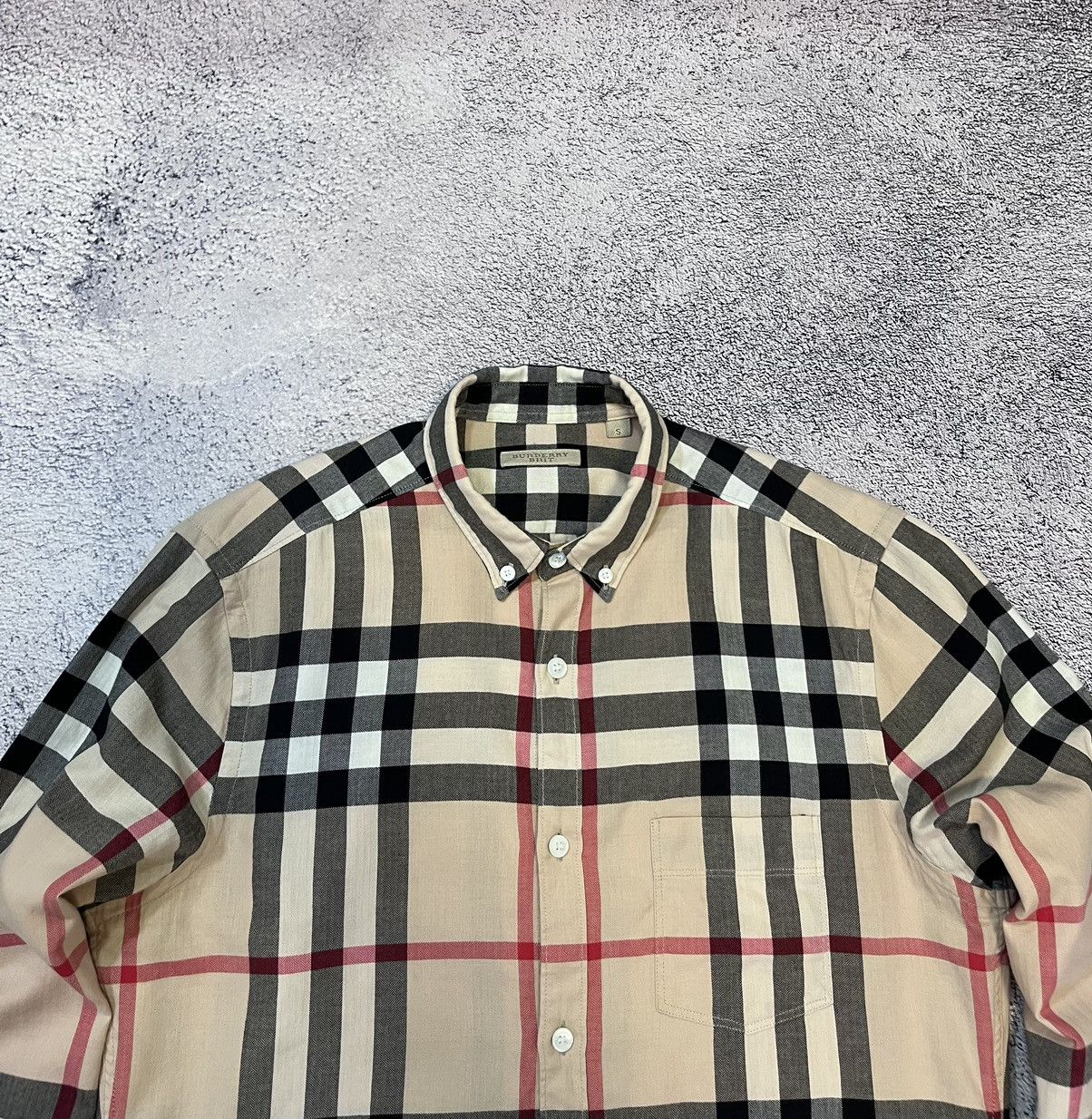 Burberry Burberry Brit Mens Nova Check Beige Shirt S Long Sleeve Size US S / EU 44-46 / 1 - 2 Thumbnail