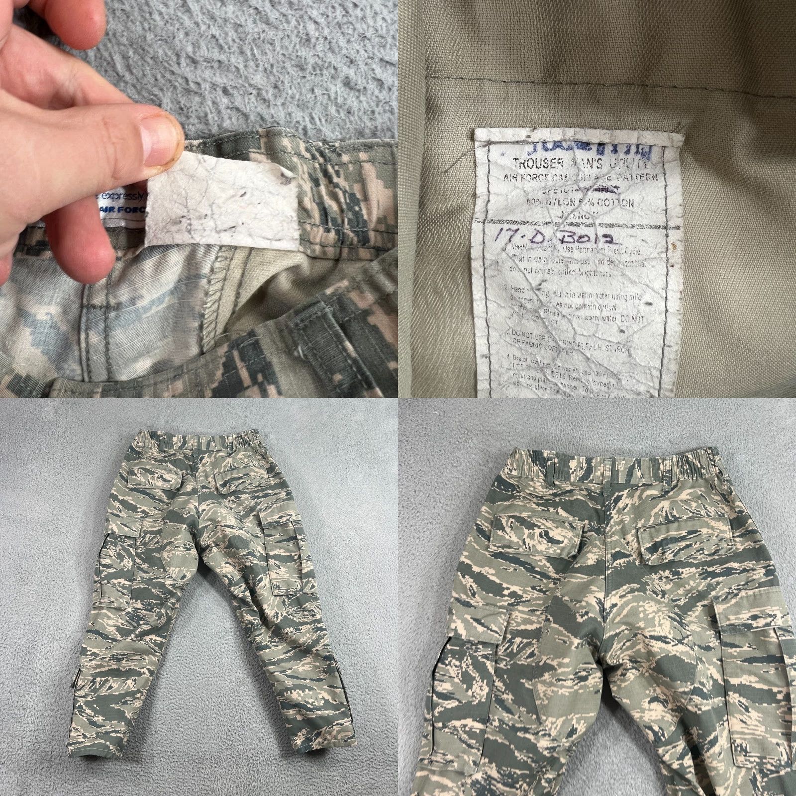 Vintage USAF Desert Digital Camo Pants 29x24 Green Tiger Stripe Cargo Jogger BDU DSCP Size US 29 - 8 Thumbnail
