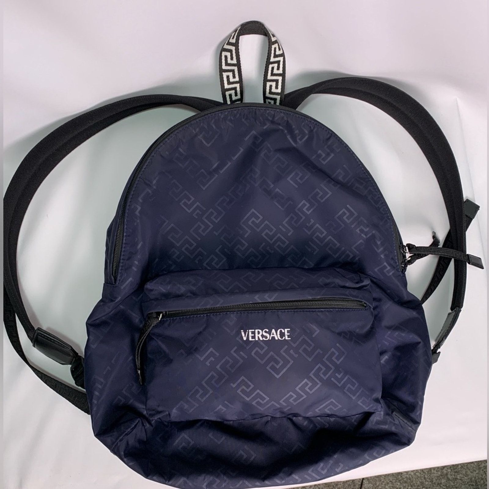 Versace Authentic Versace Navy Blue Backpack RFID chipped Size ONE SIZE - 5 Thumbnail