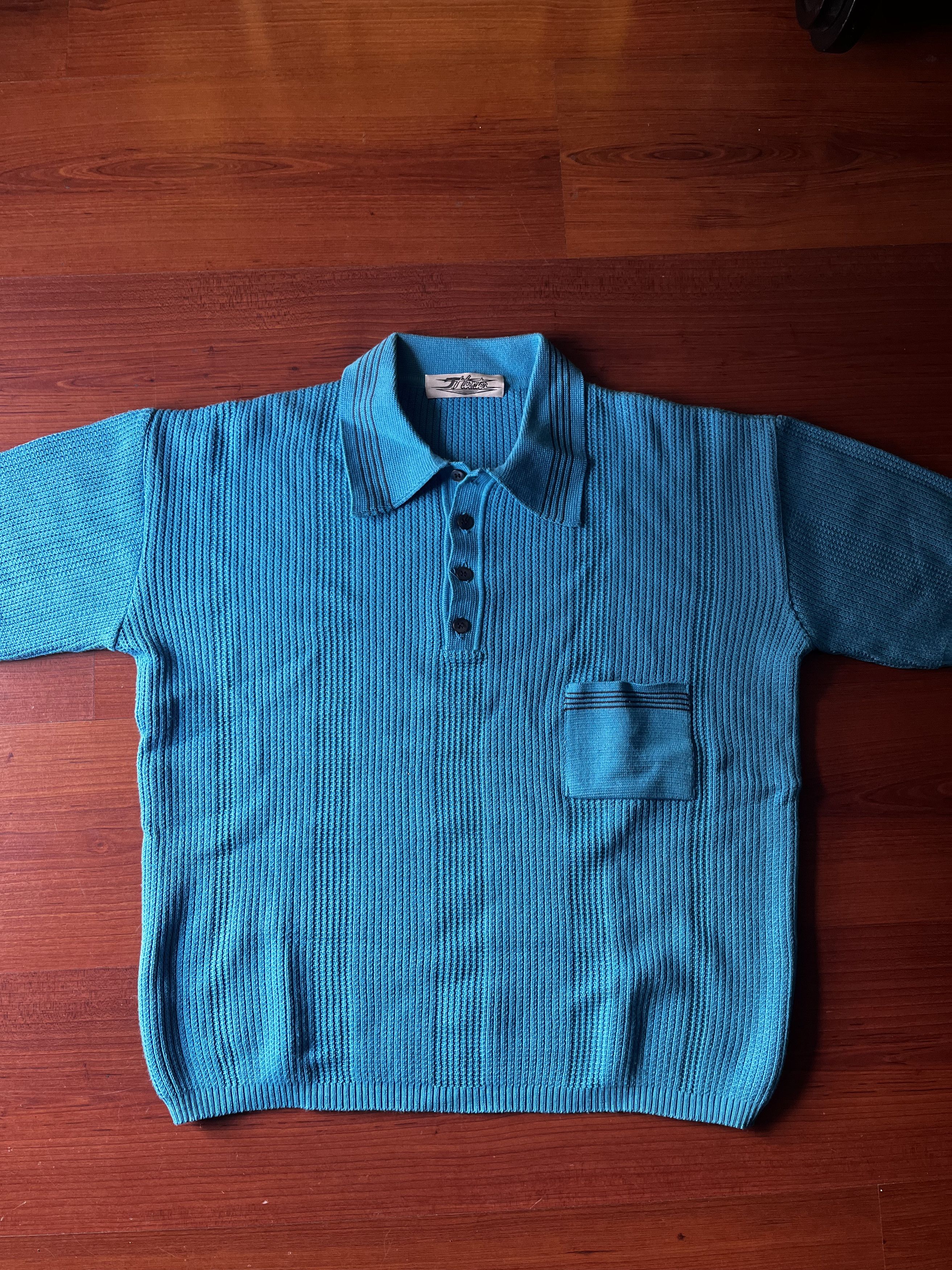 Other Polo J. Hunter Light Blue Texture Mens Elegant Casual Size US M / EU 48-50 / 2 - 2 Thumbnail