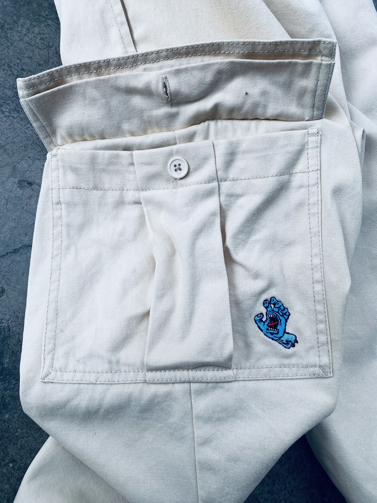 Powell Peralta Vintage Santa Cruz Powell Peralta Cargo Pants Distressed Size US 33 - 11 Thumbnail