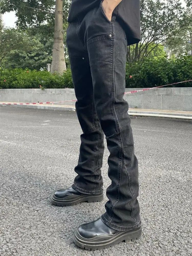Designer × Japanese Brand × Vintage vibe grunge flared faded carpenter pants Size US 33 - 1 Thumbnail